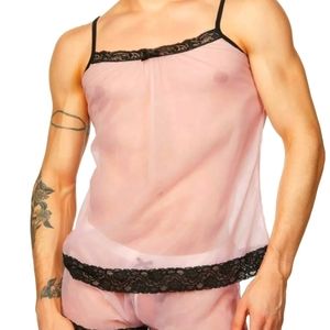 NEW in package Xdress/Bodyaware Sheer Lace Camisole X-LARGE